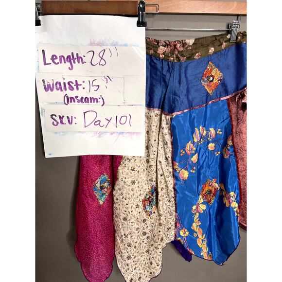 Silly Yeti Y2K Boho Fairy Whimsical Skirt Midi Hippie Nepal Funky Indian Color - Picture 12 of 12